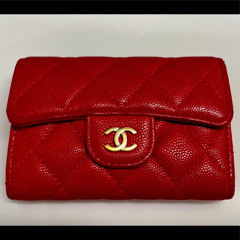 Chanel card case - red - mini wallet - Picture 2 of 9